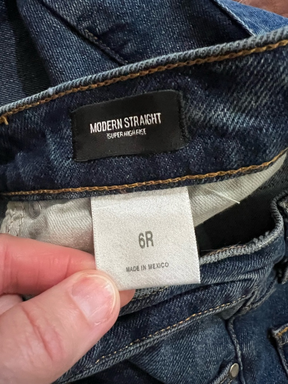Express Modern Straight Super High Rise Jeans size 6 - Picture 4 of 8
